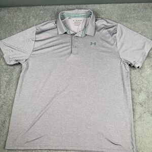 Under Armour Playoff Polo Golf Shirt Men's 3XL Lite Purple Golf Golfer